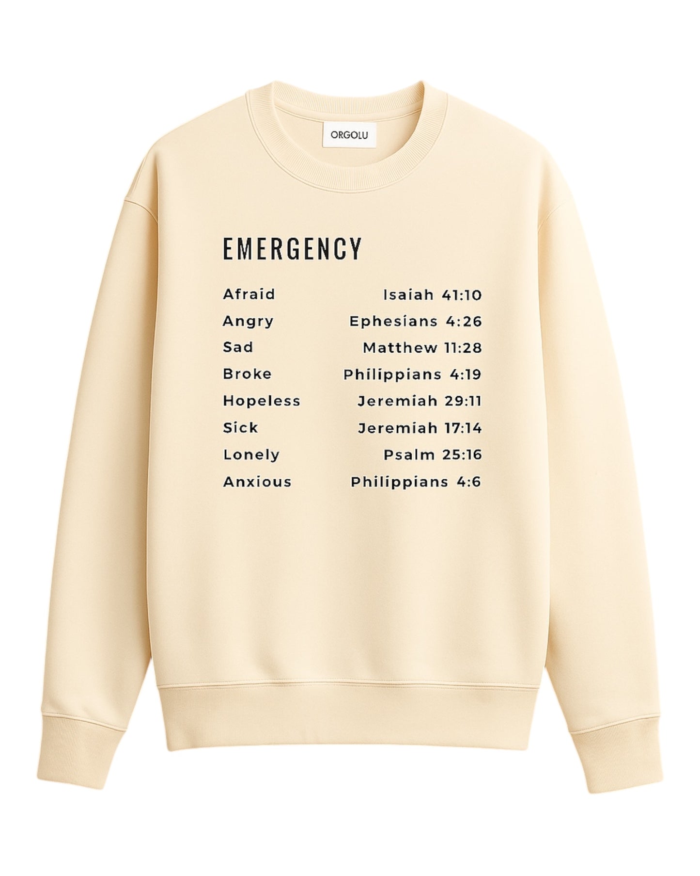 Emergency Number Crew Neck Sweatshirt