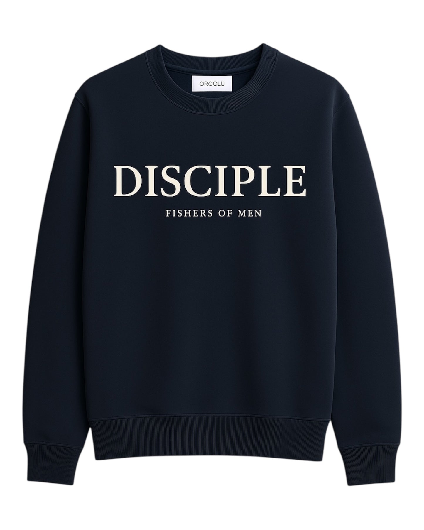 Black Disciple Crew Neck Sweater