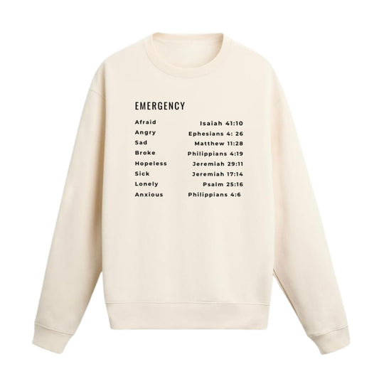 Emergency Number Crew Neck Sweatshirt
