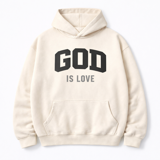 God is Love hoodie Beige